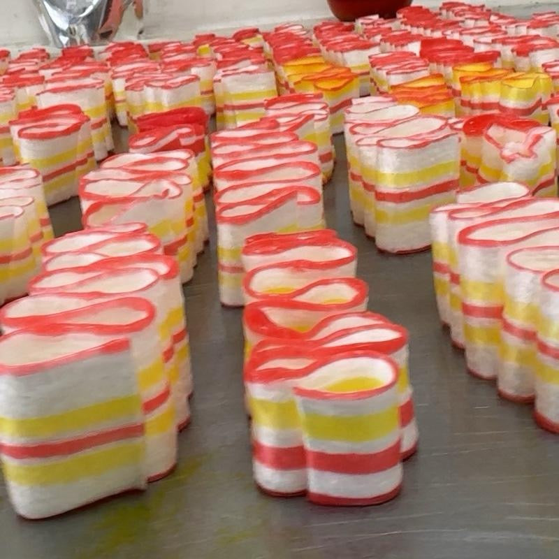 Rhubarb & Custard Ribbon Candy
