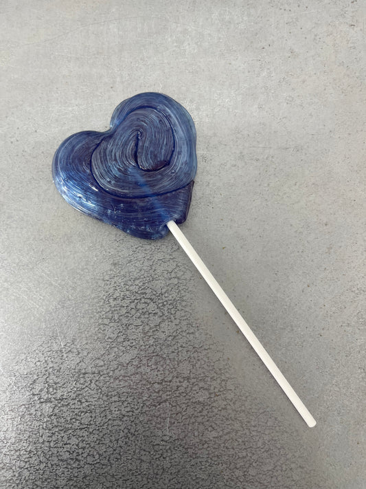 Blue Love Heart Lollipop