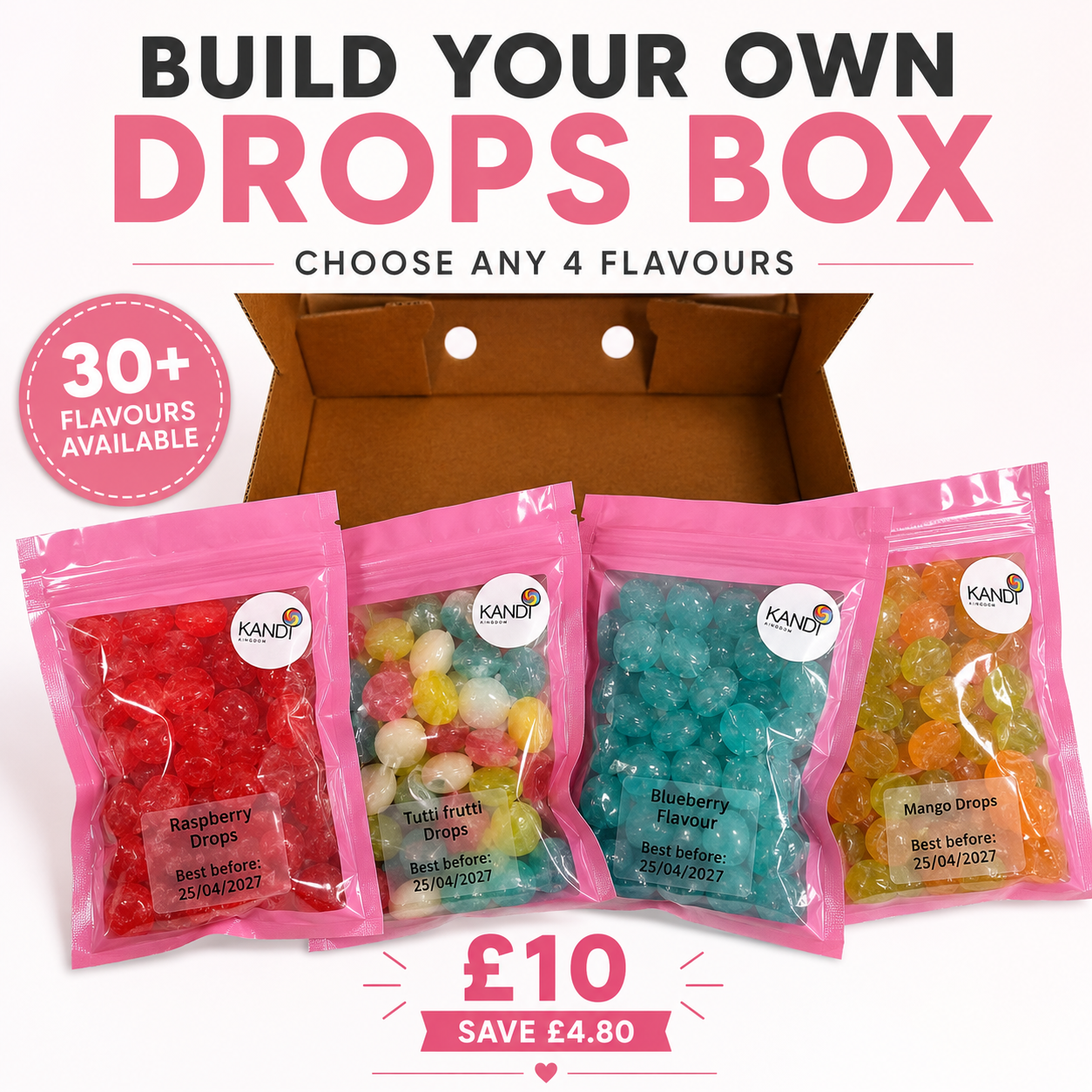 Build Your Own Drops Box – Any 4 Packs for £10