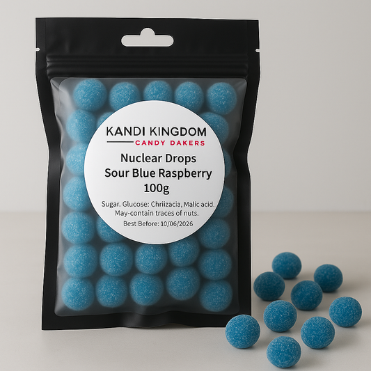 Nuclear Drops – Blue Raspberry Flavour The World’s Most Sour Candy. Handmade. Hardcore.