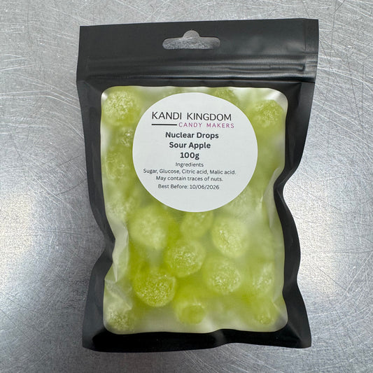 Nuclear Drops – Apple Flavour The World’s Most Sour Candy. Handmade. Hardcore.