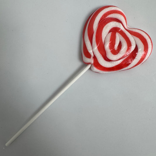 Handmade Strawberry Love Heart Lollipop.